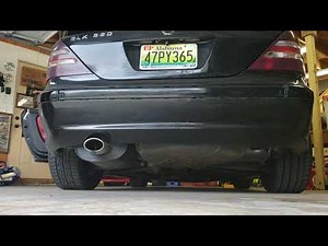 Fred Traylor 01 SLK 320 Cat removed, two straight pipes installed.