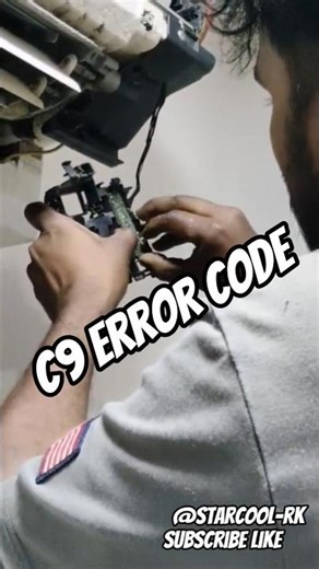 Daikin Ac C9Errore Code problem #facts#experiment#acrepair#actechnician#shorts#subscribe like share