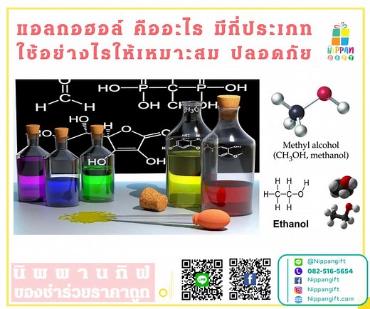 แอลกอฮอล์ คืออะไร มีกี่ประเภท ใช้อย่างไรให้เหมาะสมปลอดภัย | สเปรย์แอลกอฮอล์ ของชำร่วย นิพพานกิฟ