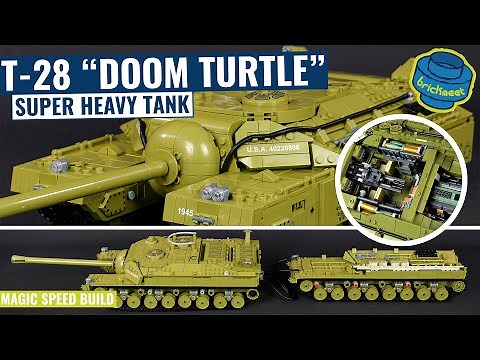 T-28 "DOOM TURTLE" Super Heavy Tank - Panlos 628010 (Speed Build Review)