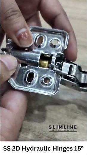 SS 2D Hydraulic Hinge | Soft Close Stainless Steel Cabinet Hinge | Slimline Hardware