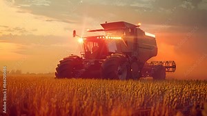 The rice harvester of the future is driverless and has satellite navigation.