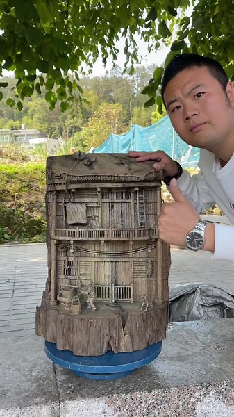 Enchanting Wooden Village #WoodenVillage #WoodCarving #WoodArt #Handmade #Woodworking #VillageLife