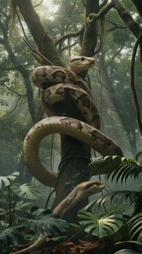 What Giant Creature Was Found in the Jungle? | Part 33 Vine Python 🐍🌿 #jungle #wildlife