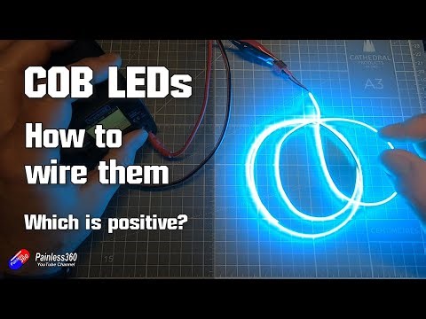 How to find the positive and negative on COB LED strips
