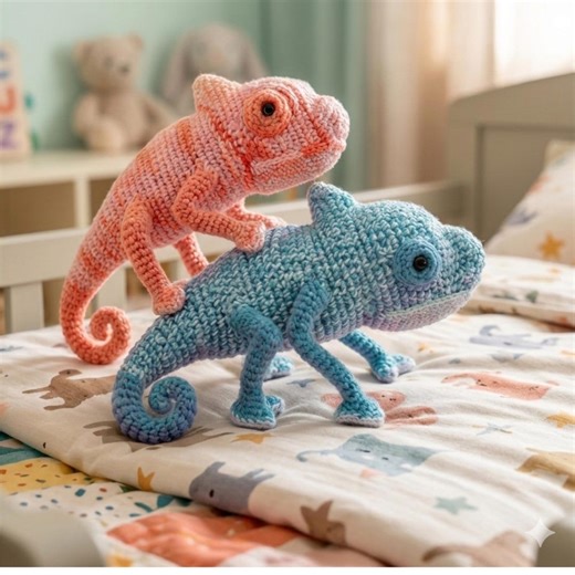 Chameleon Crochet Pattern PDF, Amigurumi Tutorial - Etsy