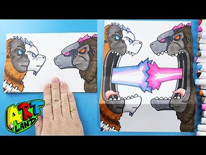 How to Draw Godzilla x Kong vs Shimo x Skar King Surprise Fold