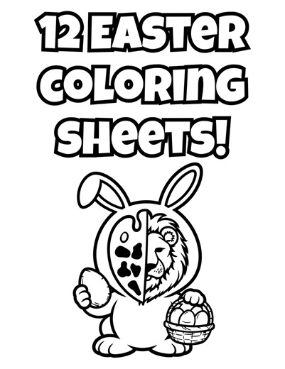 Easter Coloring Pages Printable, Bunny Egg Spring Activity Pack (PDF Download) - Etsy