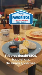 97 reactions | Visítanos en la mañana ☀️ o en la tarde  y disfruta los Favoritos de IHOP desde $109. Sabor delicioso a cualquier hora del día y de lunes a viernes 朗. No esperes más y ven por el tuyo. ihopmx.com/favoritos | IHOP México | Facebook
