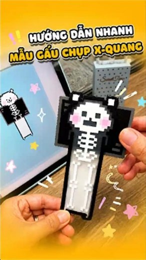 X-raying a teddy bear using fuse beads #beads #diy