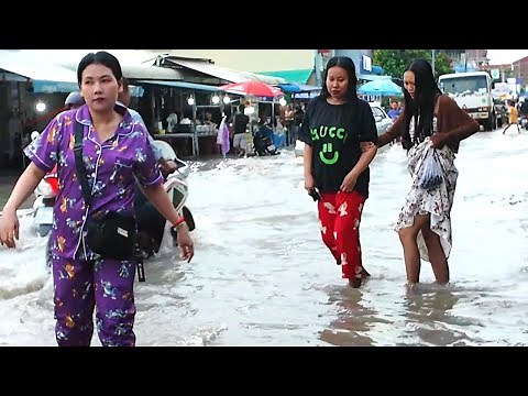 Phnom Penh City Underwater 2025 🌊 | Extreme Weather & Flooding Hits Cambodia