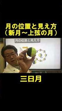 中３理科 月と金星４「月の位置と見え方（新月～上弦の月）」#shorts #月 #上弦の月