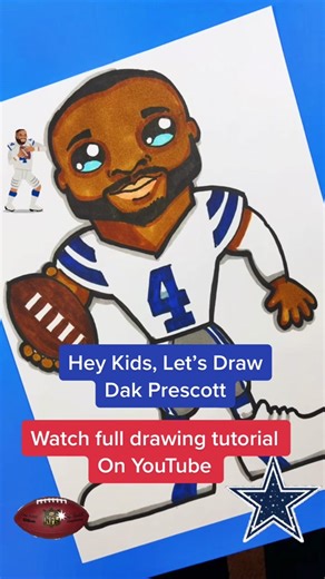 How to Draw Dak Prescott: Fun Tutorial for Kids