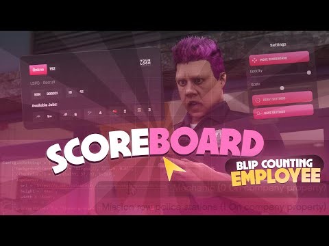 [ESX, QBOX, QBCORE] FIVEM SCOREBOARD WITH SMART BLIPS COUNTING EMPLOYEE, SSN FOR ESX | PINKFROG.IO