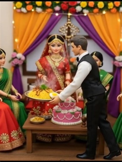 ‎Miniature Doll Bakes Pink Big Cake for Her Friend's Wedding - Miniature Village Wedding Day ‎#ai #wedding #miniaturecooking #doll ‎#MinatureDoll