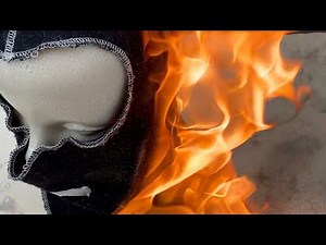 Fire proof test with NOMEX balaclava FIA 8856-2000