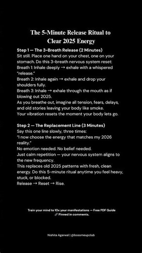 Clear 2025 Energy in 5 Minutes ✨ Reset Your Vibration for 2026 (Beginner Ritual)