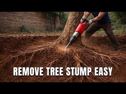 How to Remove Tree Stumps Using Raw Power, With Just an Axe, a Shovel, and the HP2095X 3000W Machine