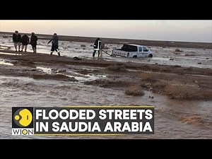 Flooded streets in Saudi Arabia; rain alert in Madinah, Tabuk & Jeddah | English News | WION