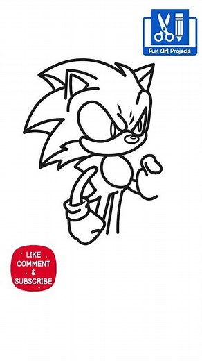 How To Draw Sonic Exe Faker | Friday Night Funkin (FNF) - Draw Game Characters Step By Step #shorts