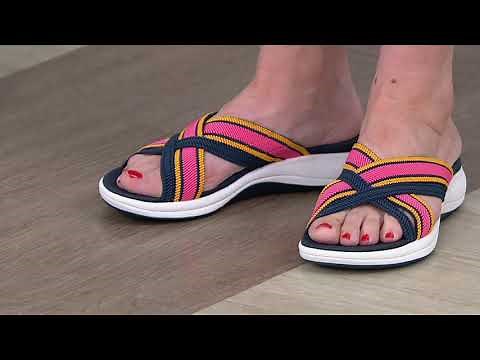 CLOUDSTEPPERS by Clarks Sport Slide Sandals - Mira Isle on QVC