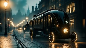 Ai Generated, Steampunk, Bus. Free Stock Video