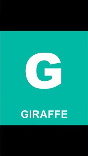 G is for Giraffe! | MiniMind Academy #Shorts