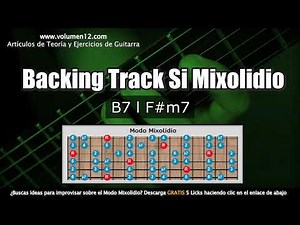 Guitar BACKING TRACK in B MIXOLYDIAN | Pista para Improvisar en Guitarra SI MIXOLIDIO l 110bpm