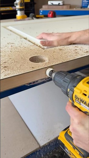Installing hardware on a slab door. #diy #homeimprovement #doorhardware