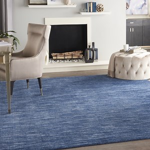 Nourison Essentials Indoor/Outdoor Navy Blue 8' x 10' Area Rug, (8x10)