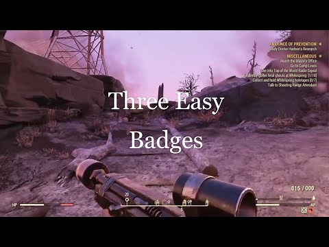 FALLOUT 76 - THREE EASY BADGES (FOR THE TADPOLE CHALLENGES)