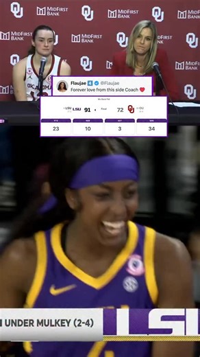 Oklahoma head coach Jennie Baranczyk had nothing but respect for Flau’jae after the Tigers’ win in Norman 👏 | espnW