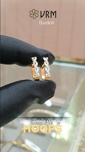 Diamond Hoops #diamond #gold #jewellery #diamondjewellery #ytshorts #jewelset #realdiamondjewelry