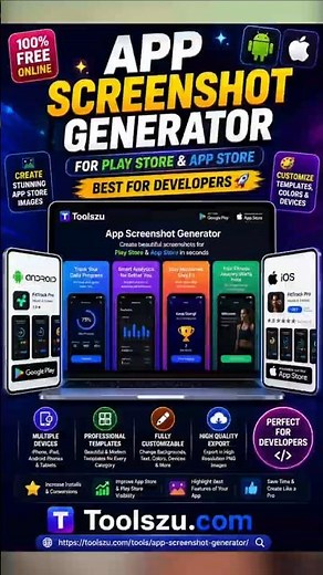 Free App Screenshot Generator 🔥 Create Play Store & App Store Screenshots Online #shorts #tech
