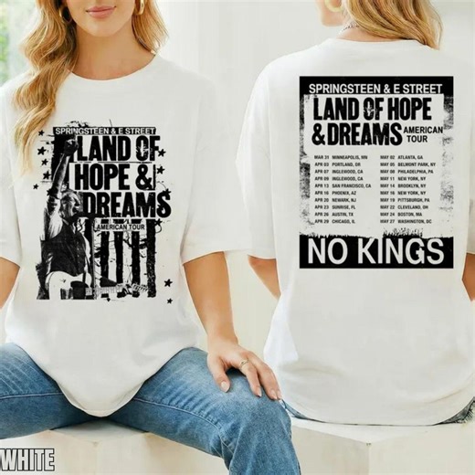 Bruce Springsteen Tour 2026 Comfort Colors® T-shirt, Bruce Springsteen Land of Hope & Dreams Tour Shirt, Bruce Springsteen Fan Gift - Etsy
