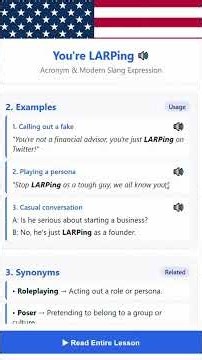What does “You’re LARPing” mean?