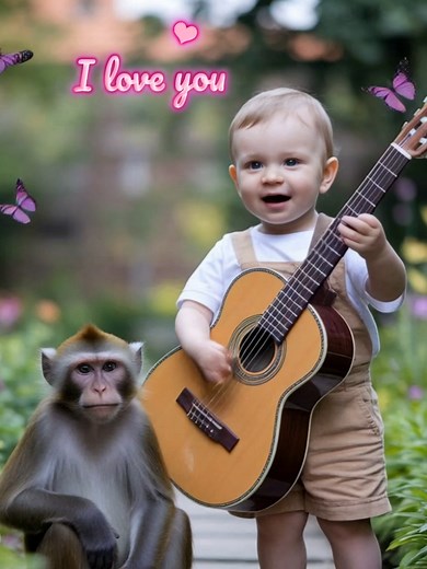 I Love You Daddy - A Cute Baby Song with Monkeys