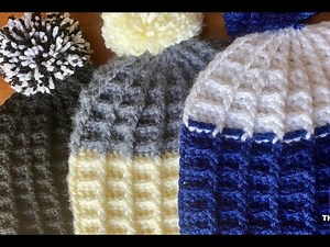 Crochet Waffle Hat "Show & Tell" with Jonah's Hands