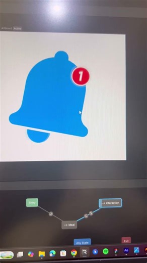 Micro notifications bell interaction on ‪@Rive_app‬ #rive #tutorial #interaction