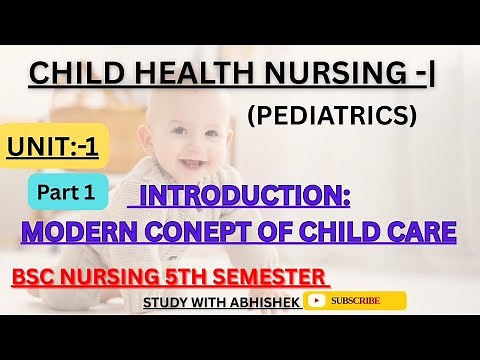 Child Health Nursing – I Unit 1 Part 1 Introduction Modern Concept of Child Care BSc Nursing 5th Sem
