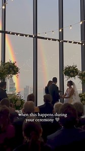 Wedding so beautiful that it almost looks unreal! 懶 The rainbow was...