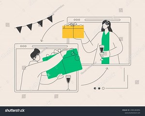 Sharing Gifts Online Abstract Concept Vector Stock Vector (Royalty Free) 2391161851 | Shutterstock