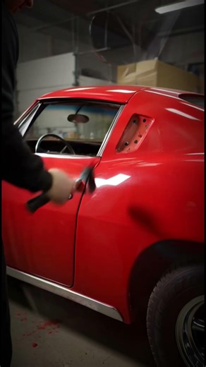 1968 Chevrolet Corvette Stingray Restoration – From Junkyard to Glossy Racing Red Beast! 🚗🔥 #asmr