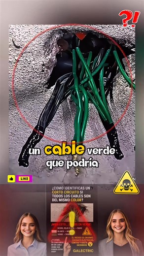 ⚡ ¿Cómo identificas un corto circuito si todos los cables son del mismo color? 😱 👉 Mira esta instalación… ¡todos en verde! 🤦‍♂️ El código de colores eléctricos existe por seguridad: 🔴⚫ Azul/Rojo/Negro → Fases ⚪ Blanco → Neutro 🟢 Verde → Tierra 🚨 No respetarlo puede causar: • Choques eléctricos ⚡ • Cortos 🔥 • Incendios 😨 En Galectric trabajamos bajo normativa, porque tu seguridad NO es un juego. 🙌 Comparte este post para que nadie más sufra con estas jaladas eléctricas. #ElectricidadSegu