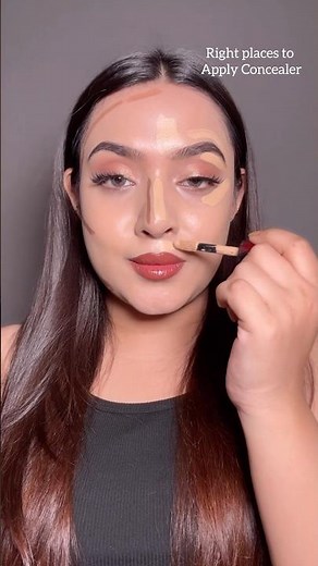 Contour & Concealer Placement Guide for Beginners ✨ Glow Like a Pro! #shorts