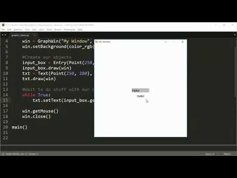 Python Graphics Programming (Graphics.py 4): Text boxes