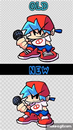 OFFICIAL BF Sprites - Old VS New - on Make a GIF
