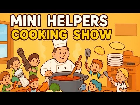 Mini Helpers Cooking Show | Funny Cartoon Cooking Animation with Tiny Chefs