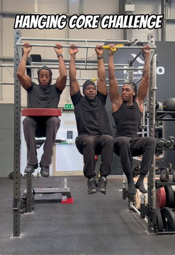 Hanging Core Challenge w/@pursuingitallstars @ghost_gainz Tag your friends you could do this with ‼️‼️ #challenge