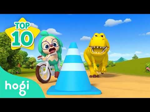 [BEST] Run! 🦖 Dinosaur and Bike + Dinosaur Race + 🦈 Shark Family｜Dinosaurs for Kids｜Hogi Pinkfong